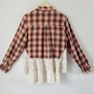 Lola P Women's M Long Sleeve Shirt Button Down